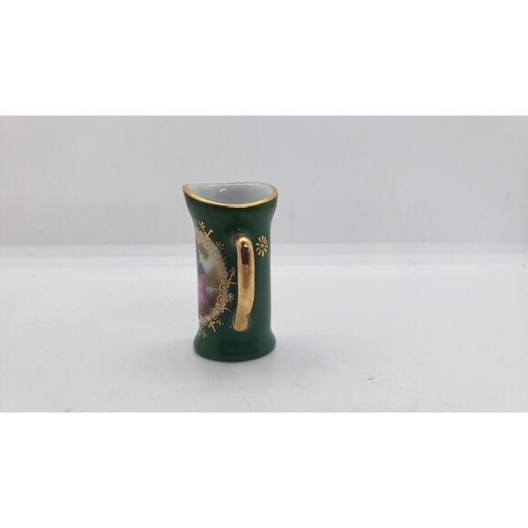 Vintage Limoges Miniature Pitcher Porcelain with 24k Gold Trim Courting Couple - Picture 3 of 10